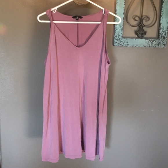 Tresics twisted strap shirt dress tunic mauve Sz L - Picture 1 of 3